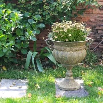 Durable Worth Garden Urn Planters - 18.5" Antique Design