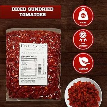 Super Red Sun-Dried Tomatoes Diced Cut by Presto Sales