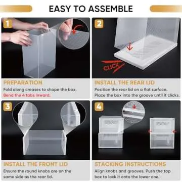 BALEINE Stackable Shoe Storage Boxes - Durable & Versatile