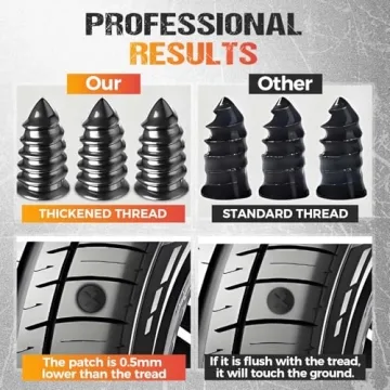 PUSKIU Tire Repair Kit with Rubber Nails for Quick Fixes