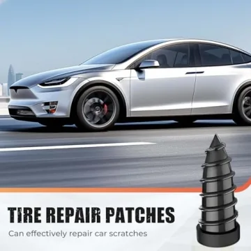PUSKIU Tire Repair Kit with Rubber Nails for Quick Fixes