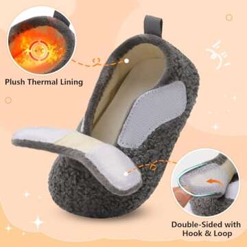 BARERUN Toddler Slippers: Lightweight Non-Slip Cozy House Shoes for Kids