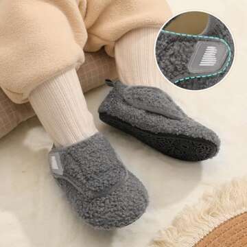 Cozy Indoor Outdoor Toddler Slippers Non-Slip Design