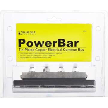 Blue Sea Systems 2104 PowerBar BusBar with Four 3/8, 600A