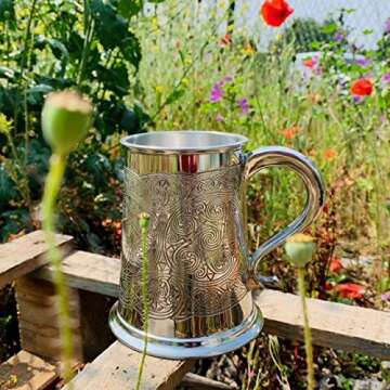 Wentworth Pewter Celtic Spirals 1pt Pewter Tankard