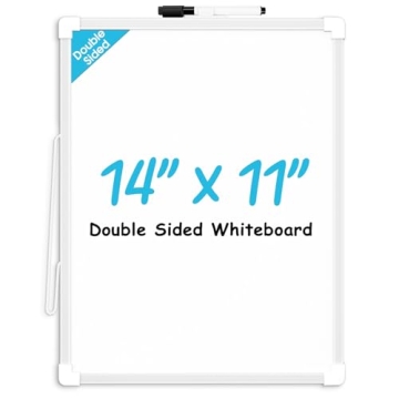 MaxGear 14" x 11" Double-Sided Dry Erase Board - Mini Wall Whiteboard with Marker