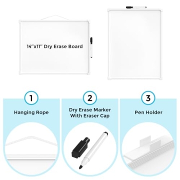 MaxGear Double-Sided Dry Erase Whiteboard - 14x11