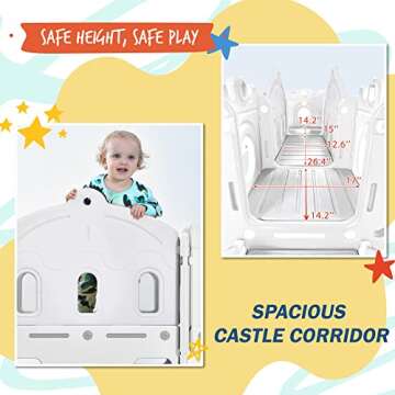 Merax 6-in-1 Kids Slide Playset for Toddlers Ages 1-12