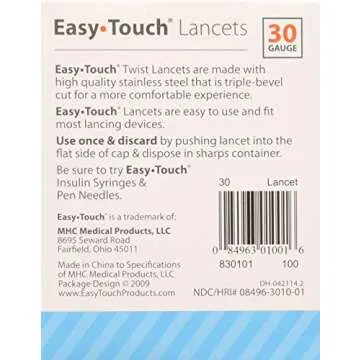 EasyTouch Twist Lancets - Comfortable & Affordable Testing Supplies
