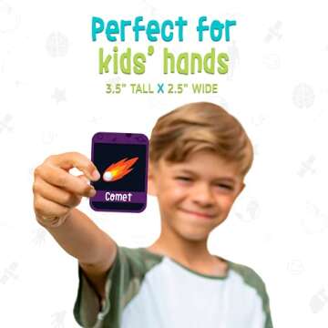 merka 90 Pack Science Flash Cards- Solar System for Kids, Human Body and Geography, Picture Cards for Kids’ Learning, Word Travel Games for Summer Vacation, Homeschool Supplies