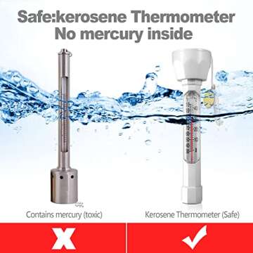 Kingsource Large Floating Pool Thermometer for Accurate Readings