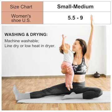 BLONGW Pilates Socks - Non-Slip Yoga Socks for Women