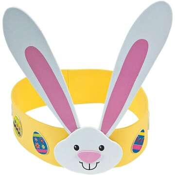 HAPPY DEALS ~ Easter Bunny Headband Craft Kits - Makes 12 - Rabbit Crafts for Kids