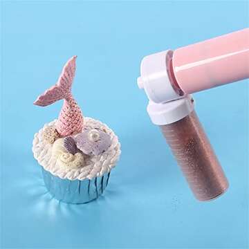 Rainmae Manual Airbrush for Decorating Cakes, DIY Baking Tools with 4pcs Cake Spray Tube for Kitchen...