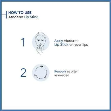 Bioderma - Atoderm - Lip Stick - Hydrating, Soothing and Renewing Lip Stick - for Dry Lips - net wt.0.14 oz.