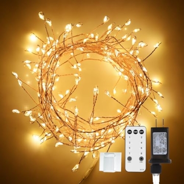 Dailyart Fairy Lights Plug in 200 LED with Remote