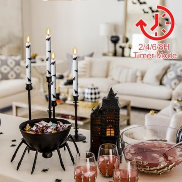 GenSwin Flameless Taper Candles Remote Timer Set