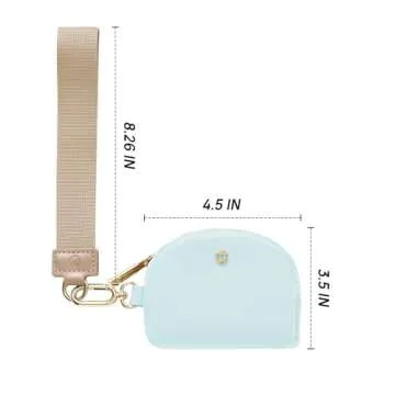 Mum's Memory Mini Zip Around Wristlet Wallet for Women Dual Pouch Wristlet Portable wallet Coin Purse Mini Women Coin Pocket