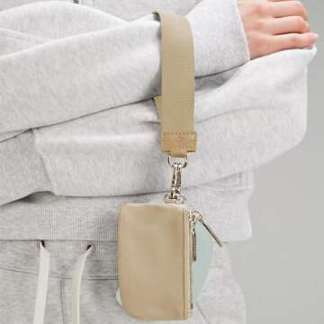 Mum's Memory Mini Zip Around Wristlet Wallet for Women Dual Pouch Wristlet Portable wallet Coin Purse Mini Women Coin Pocket