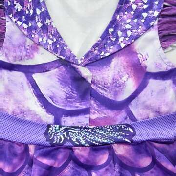 Purple Dragon Mal Fancy Costume for Kids