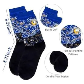 Chalier Women's Novelty Art Socks for Creative Comfort