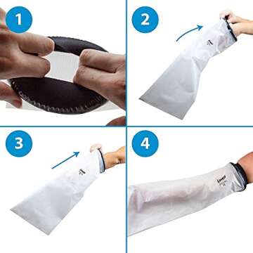LimbO Waterproof Protectors Cast and Bandage Cover - Adult Full Arm (M87: 41-54 cm Upper Arm Circ.)