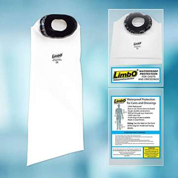LimbO Waterproof Protectors Cast and Bandage Cover - Adult Full Arm (M87: 41-54 cm Upper Arm Circ.)