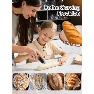 CLUEAPOP Bread Lame, Magnetic & Reusable Bread Lame Dough Scoring Tool, Bread Lame Blades Tool, Anti-Slip Handle with Long Retractable Razor, Sourdough Scoring tool for Bread Making