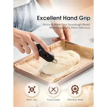 CLUEAPOP Bread Lame, Magnetic & Reusable Bread Lame Dough Scoring Tool, Bread Lame Blades Tool, Anti-Slip Handle with Long Retractable Razor, Sourdough Scoring tool for Bread Making