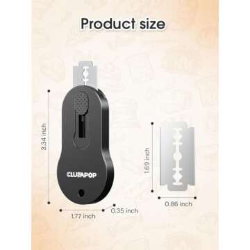 CLUEAPOP Bread Lame, Magnetic & Reusable Bread Lame Dough Scoring Tool, Bread Lame Blades Tool, Anti-Slip Handle with Long Retractable Razor, Sourdough Scoring tool for Bread Making