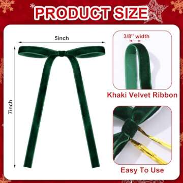 Glitinsel 24 Pcs Velvet Ribbon Bows Twist Tie Coquette Bows for Bachelorette Bridal Shower Coquette ...