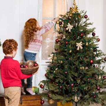 Glitinsel 24 Pcs Velvet Ribbon Bows Twist Tie Coquette Bows for Bachelorette Bridal Shower Coquette Birthday Party Christmas Tree Wreath Decoration Supplies(Width of 3/8",Dark Green)