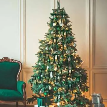 Glitinsel 24 Pcs Velvet Ribbon Bows Twist Tie Coquette Bows for Bachelorette Bridal Shower Coquette Birthday Party Christmas Tree Wreath Decoration Supplies(Width of 3/8",Dark Green)