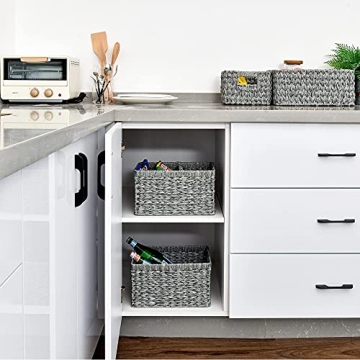 Stylish Wicker Baskets for Home Organization - 2-Pack