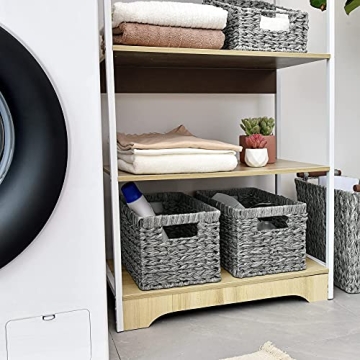 Stylish Wicker Baskets for Home Organization - 2-Pack