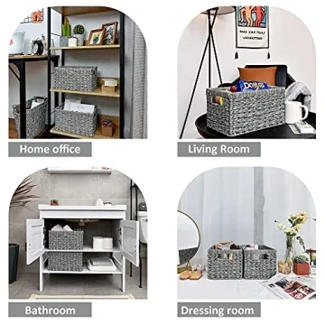 Stylish Wicker Baskets for Home Organization - 2-Pack