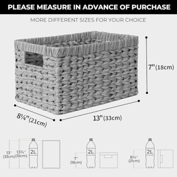 Stylish Wicker Baskets for Home Organization - 2-Pack