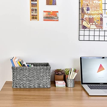 Stylish Wicker Baskets for Home Organization - 2-Pack