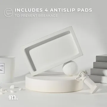 MaisoNovo Concrete Tray | White-Sink Tray for Bathroom CounterTop | Soap Dispenser Tray | Bathroom Trays for Counter | Soap Tray for Kitchen