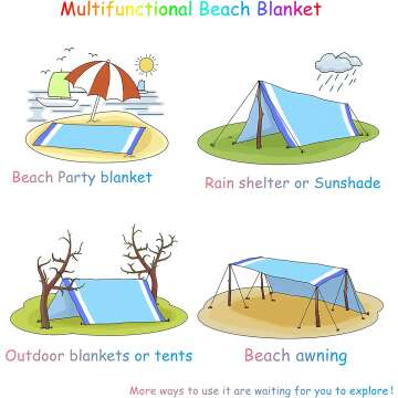 BYDOLL Beach Blanket - Extra Large Waterproof Mat