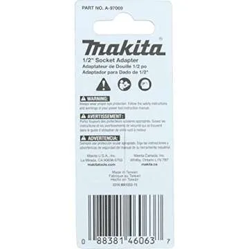 Makita A-97069 1/2" x 2" Socket Adapter for Impact Drivers
