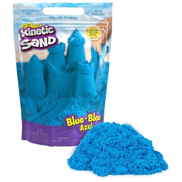 Kinetic Sand 2.5lbs Blue Play Sand, Sensory Fun for Kids in Resealable Bag