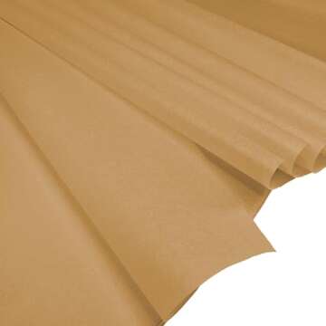 Flexicore Packaging® | Gift Wrap Tissue Paper | Size: 15"x20" | 100 Sheet | Acid Free Bulk Tissue Paper | (Natural Tan)