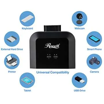 Rosewill USB 2.0 4-Port Sharing Switch Box for PCs