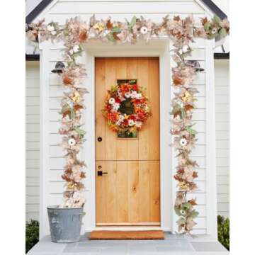 DearHouse Fall Maple Leaf Garland for Home Decor