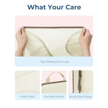 BAGSMART Compression Packing Cubes for Travel, 6 Set Travel Packing Cubes for Suitcases, Compression Suitcases Organizers Bag Set for Travel Essentials, Lightweight Packing Organizers White Opal