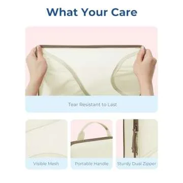 BAGSMART Compression Packing Cubes for Travel, 6 Set Travel Packing Cubes for Suitcases, Compression Suitcases Organizers Bag Set for Travel Essentials, Lightweight Packing Organizers White Opal