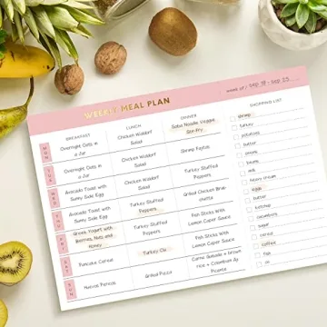 Sweetzer & Orange Magnetic Meal Planner Notepad for Families