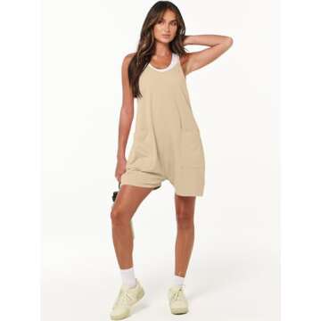 ANRABESS Women’s Summer Casual Spaghetti Strap Romper