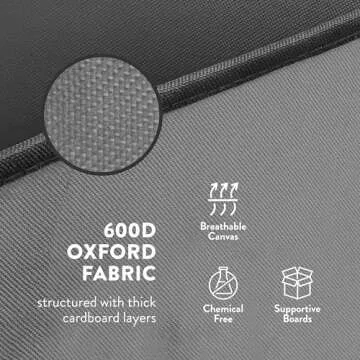 ZOBER Wrapping Paper Storage Containers - 40 Inch Gift Wrapping Organizer Storage W/Interior Pockets - Fits 20 Standard Rolls of Wrapping Paper, Bows, and Ribbons